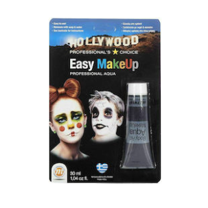 Αποκριάτικο Face Painting Μαύρο Χρώμα σε Σωληνάριο Hollywood Aqua Professional