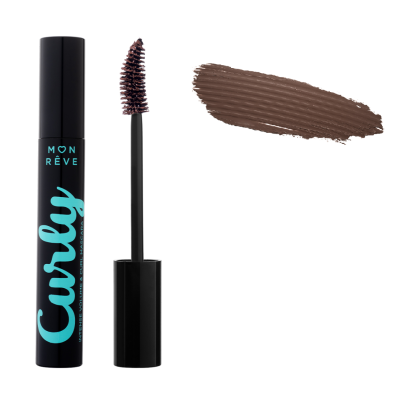 Μάσκαρα Για Μήκος / Καμπύλη / Όγκο MON REVE Curly Maskara 02 Real Brown 12ml