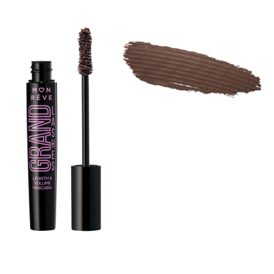 Μάσκαρα Ματιών MON REVE Grand Lashes Length & Volume Mascara 02 Real Brown 12ml