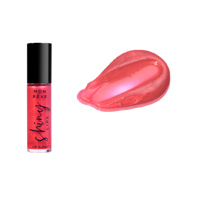 Ενυδατικό Lip Gloss Χειλιών Mon Reve Shiny Lips Νο 05 Red Flame  8ml