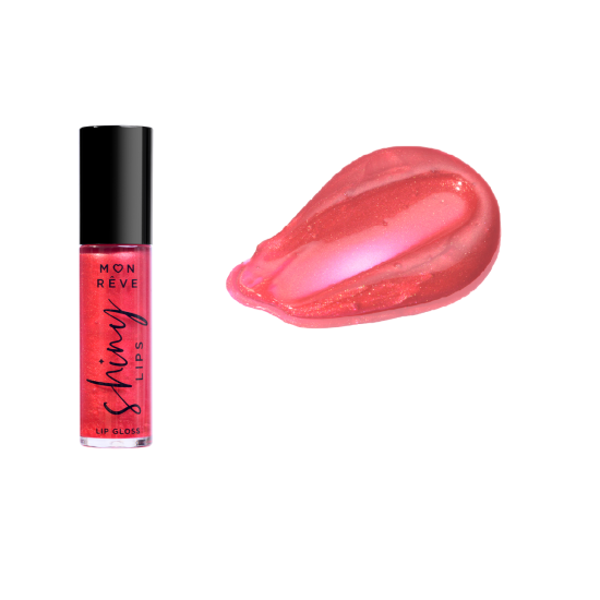 Ενυδατικό Lip Gloss Χειλιών Mon Reve Shiny Lips Νο 05 Red Flame  8ml