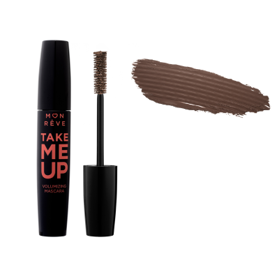 Μάσκαρα Για Όγκο MON REVE Take ME Up 02 Real Brown 12ml