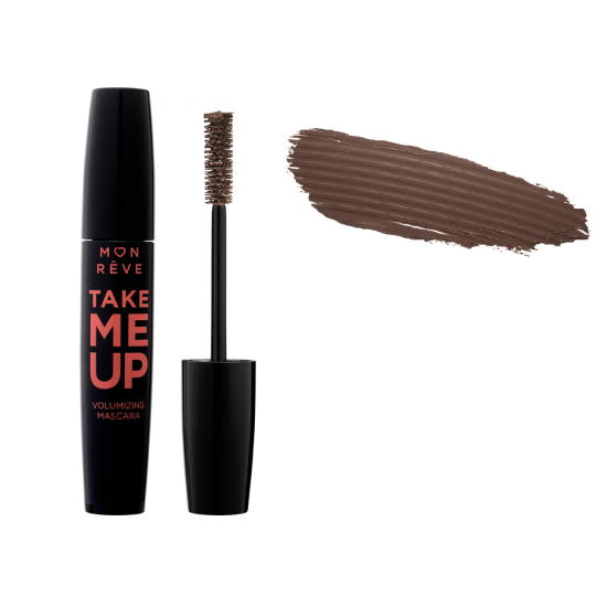 Μάσκαρα Για Όγκο MON REVE Take ME Up 02 Real Brown 12ml