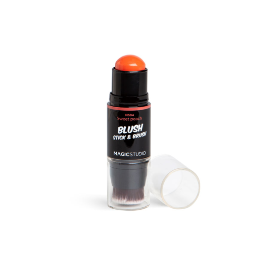Ρουζ Προσώπου σε Μορφή Στικ με Πινέλο Magic Studio Shaky Blush & Brush MS04 Sweet Peach