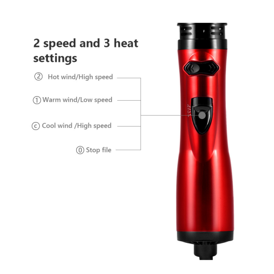 Περιστρεφόμενη Βούρτσα Μαλλιών Hot Air Styler Comb MXNA 1000 - 1200 W (MXN-101)