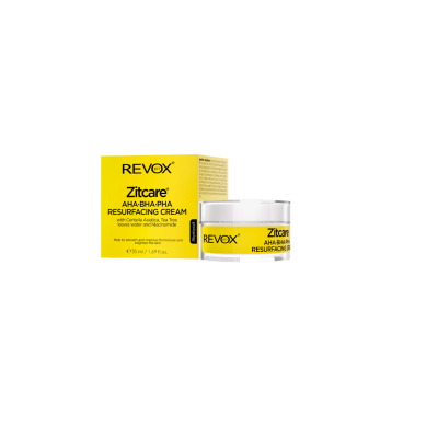 Επικαλυπτική Κρέμα Προσώπου REVOX Zitcare AHA - BHA - PHA Resurfacing Cream 50ml