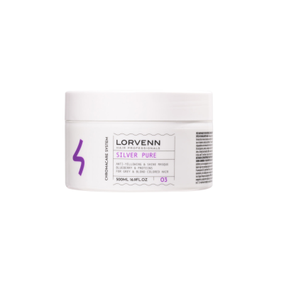 Μάσκα Μαλλιών Lorvenn Silver Pure Anti-Yellowing & Shine Masque 500ml