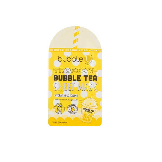 Μάσκα Προσώπου Tropical με Αλόη Βέρα & Νιασιναμίδη Bubble T 20ml