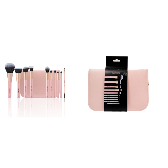 Σετ με 10 Πινέλα Μακιγιάζ Mon Reve 10 Brush Set Face & Eyes