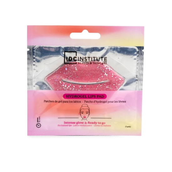  Μάσκα Υδρογέλης Χειλιών με Γκλίτερ -IDC Institute Glitter Lip Pads Pink 