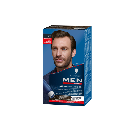 Ανδρική βαφή μαλλιών Schwarzkopf Professional Men Perfect Νο 70 Φυσικό καστανό σκούρο