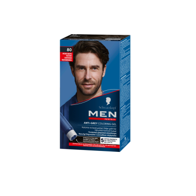 Ανδρική βαφή μαλλιών Schwarzkopf Professional Men Perfect Νο 80 Φυσικό μαυρό καστανό