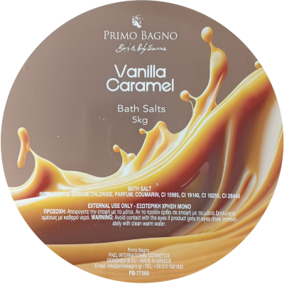 ΑΛΑΤΑ ΜΠΑΝΙΟΥ PRIMO BAGNO  VANILLA & CARAMEL 5kg