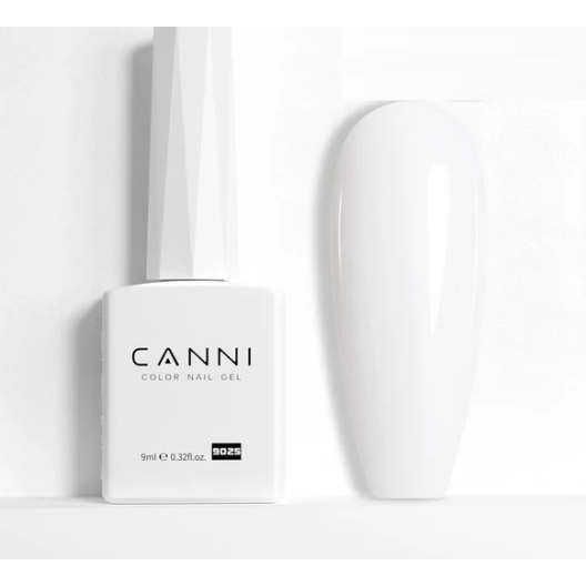 Ημιμόνιμο Βερνίκι Canni Color Nail Gel No 9025 Pure White Hema Free 9ml