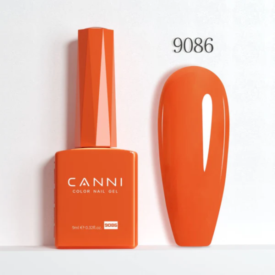 Ημιμόνιμο Βερνίκι Canni Color Nail Gel No 9086 Portland Orange Hema Free 9ml