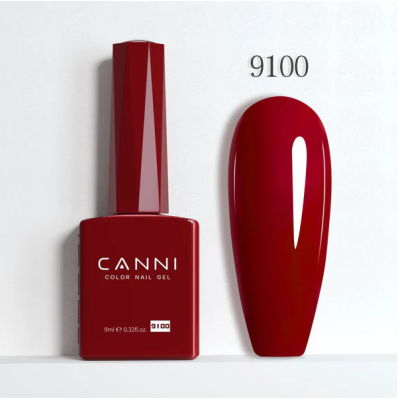 Ημιμόνιμο Βερνίκι Canni Color Nail Gel No 9100 Red Oxide Hema Free 9ml