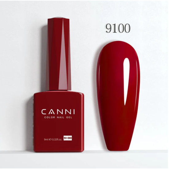 Ημιμόνιμο Βερνίκι Canni Color Nail Gel No 9100 Red Oxide Hema Free 9ml