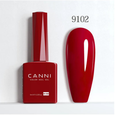 Ημιμόνιμο Βερνίκι Canni Color Nail Gel No 9102 Falu Red Hema Free 9ml