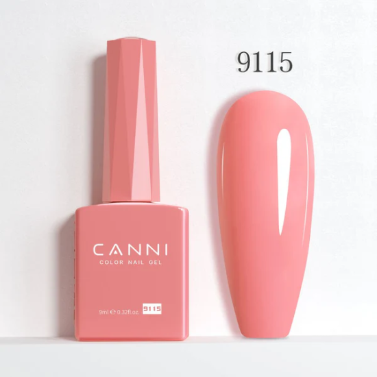 Ημιμόνιμο Βερνίκι Canni Color Nail Gel No 9115 Rose Pink Hema Free 9ml