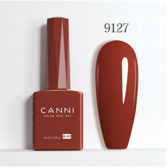 Ημιμόνιμο Βερνίκι Canni Color Nail Gel No 9127 Burnt Umber Hema Free 9ml
