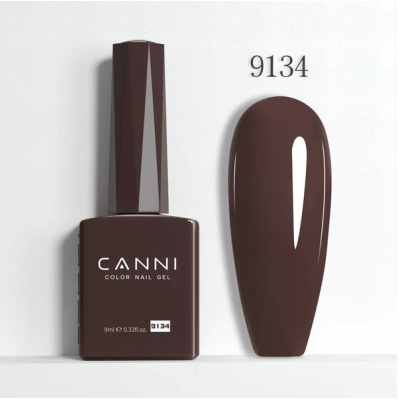 Ημιμόνιμο Βερνίκι Canni Color Nail Gel No 9134 Woody Brown Hema Free 9ml