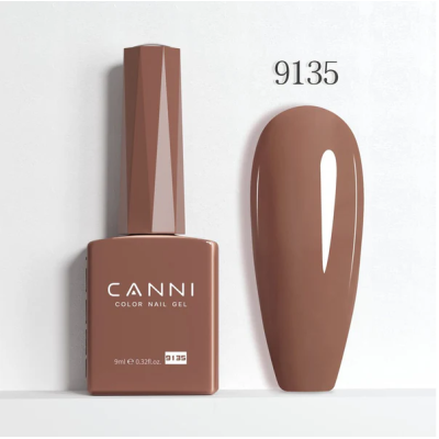 Ημιμόνιμο Βερνίκι Canni Color Nail Gel No 9135 Dark Chestnut Hema Free 9ml