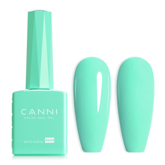 Ημιμόνιμο Βερνίκι Canni Color Nail Gel No 9023 Turquoise gGreen Hema Free 9ml