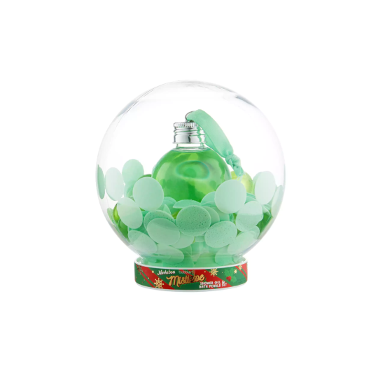 Σετ Δώρου Με Αφρόλουτρο Bubble T  Novletea Snow Globe Shower Gel & Bath Pearls Set "Mistletoe"