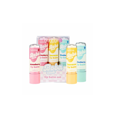 Σετ με 3 Ενυδατικά Χειλιών Bubble T Boba Lip Balm Gift Set (3x4.5g)