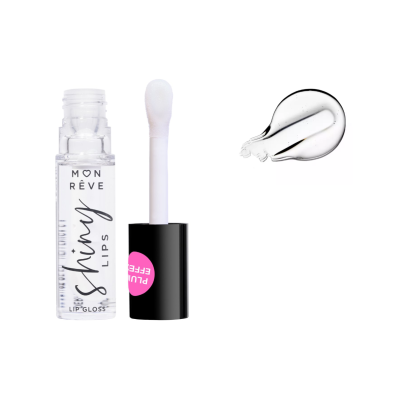 Ενυδατικό Lip Gloss Χειλιών Mon Reve Shiny Lips Νο 09 Clear Volume Plump Effect 8ml