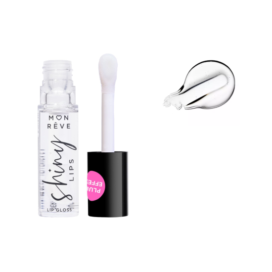 Ενυδατικό Lip Gloss Χειλιών Mon Reve Shiny Lips Νο 09 Clear Volume Plump Effect 8ml