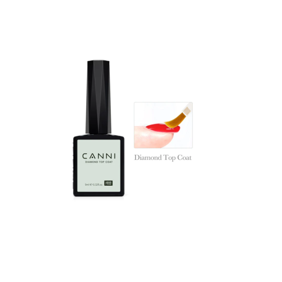 Diamond Top Coat για Ημιμόνιμο Βερνίκι Canni Diamond Top Coat Hema Free 9ml