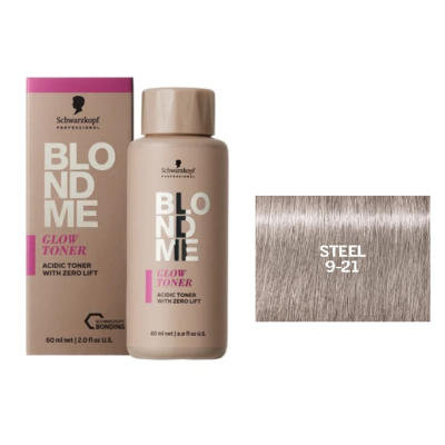 Τόνερ Μαλλιών Schwarzkopf BlondMe Glow Toner 9-21 Steel 60ml