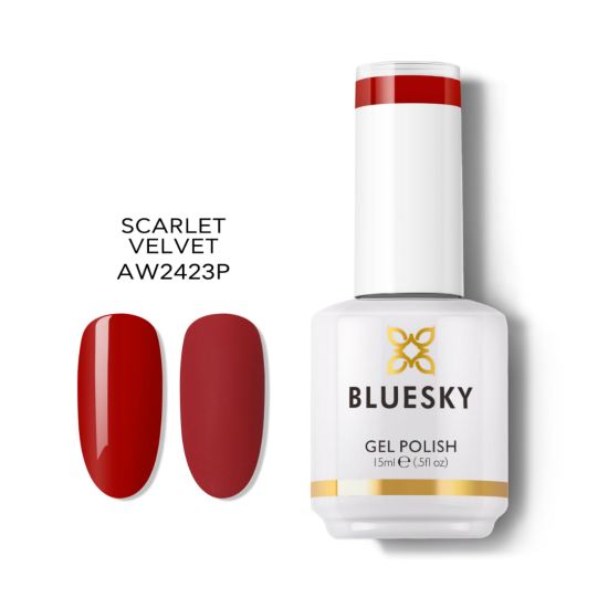 Ημιμόνιμο βερνίκι νυχιών Bluesky Scrarlet Velvet AW2423P
