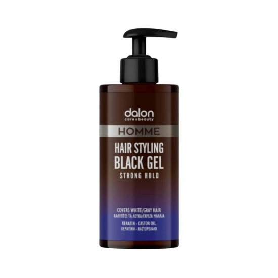 Gel Μαλλιών με Μαύρο Χρώμα Dalon Homme Hair Styling Black Gel Strong Hold 300ml