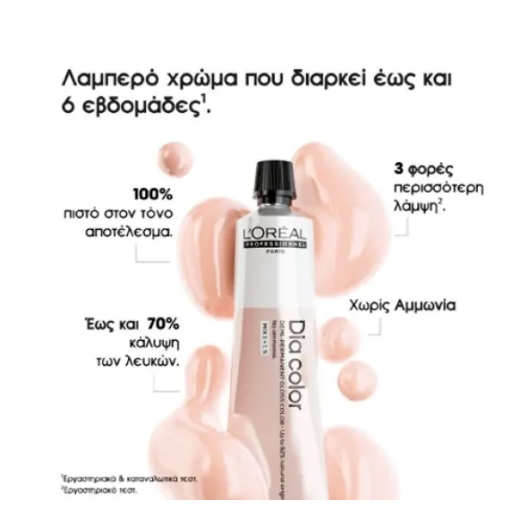 Ημιμόνιμη Βαφή Μαλλιών Xωρίς Αμμωνία L'oreal Professionnel Dia Color No 9.82 Ξανθό Πολύ Ανοιχτό Ιριδίζων Μόκα 60ml