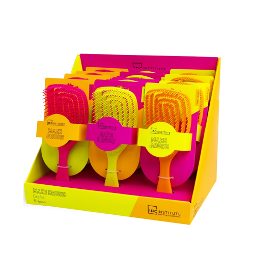 IDC Neon Maze Hair Brush – Εύκαμπτη Βούρτσα Μαλλιών  (H Επιλογή Χρώματος Είναι Τυχαία)