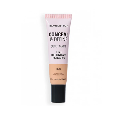 Foundation Προσώπου Revolution Conceal & Define Super Matte 2 in 1 Full Coverage Foundation No F8.2N 23ml
