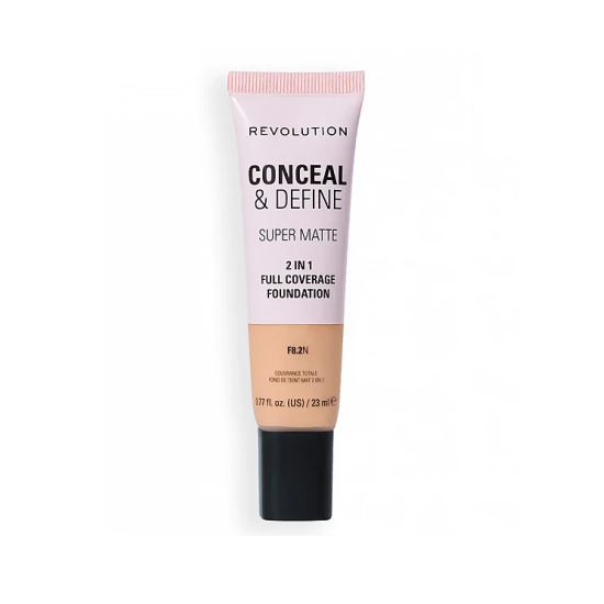 Foundation Προσώπου Revolution Conceal & Define Super Matte 2 in 1 Full Coverage Foundation No F8.2N 23ml